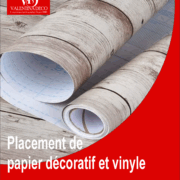placement de papier décoratif et vinyle
