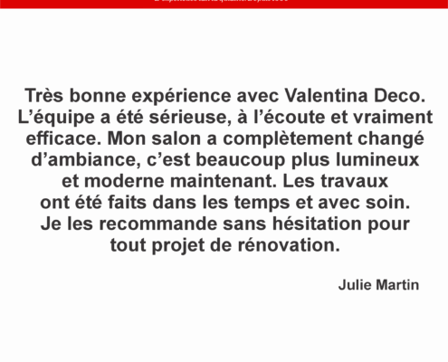 Très bonne expérience avec Valentina Deco.