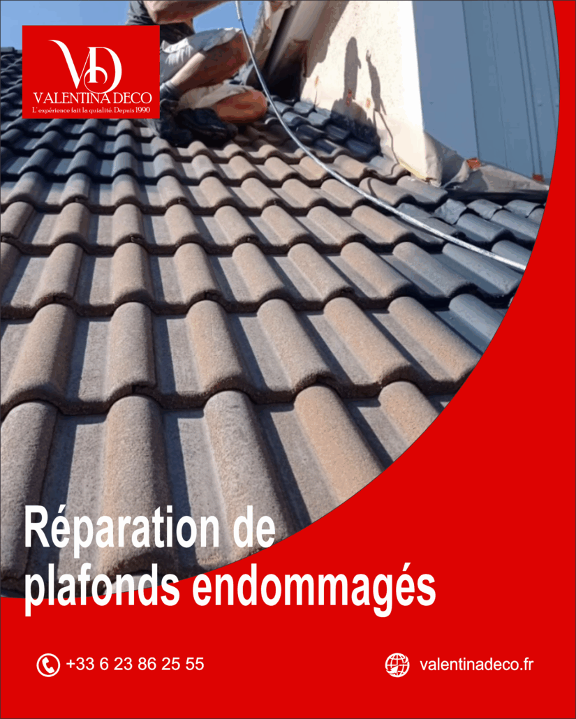 Réparation de plafonds endommagés