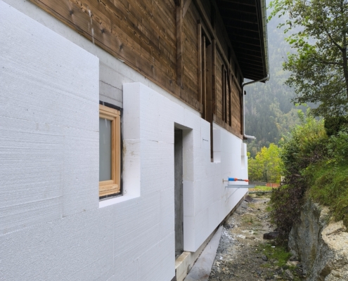 Rénovation de façade à Les Houches