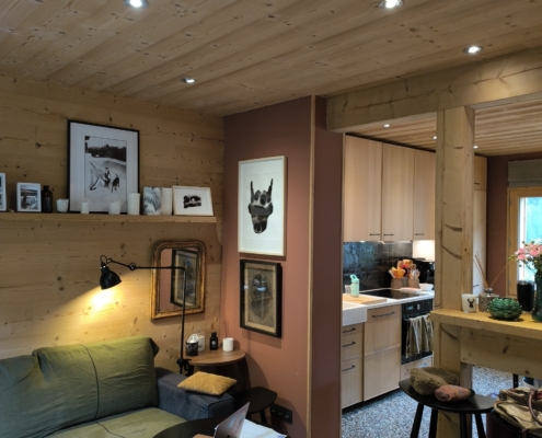 rénovation de façade colorée Les Houches